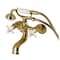 Kingston Brass Tub Wall Mount Clawfoot Tub Faucet with Hand Shower, Brushed Brass KS225PXSB - alternate 1